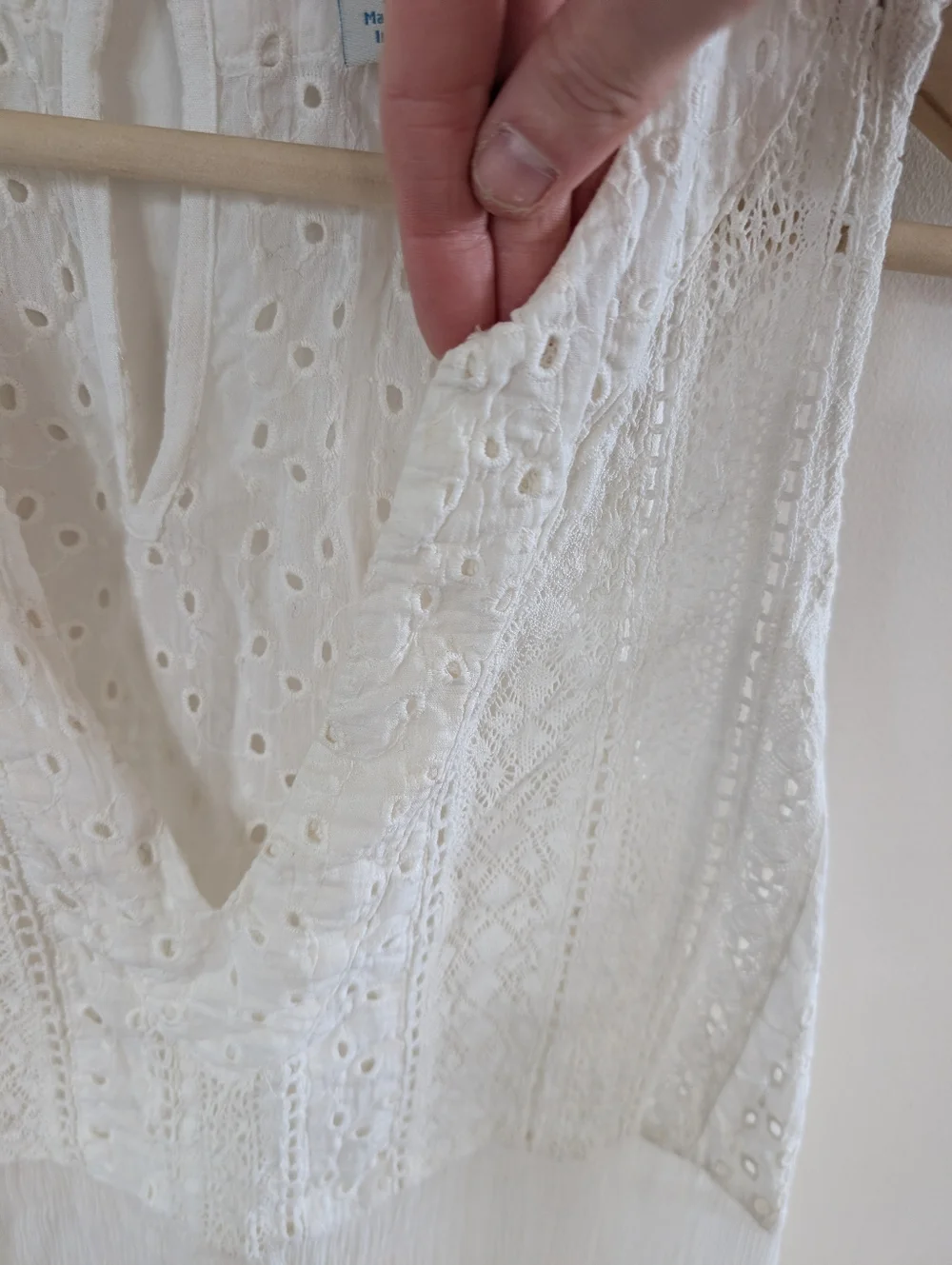 Sundance Zelie Ivory Eyelet Midi Dress Sleeveless Boho $168 S Small - Picture 6 of 8